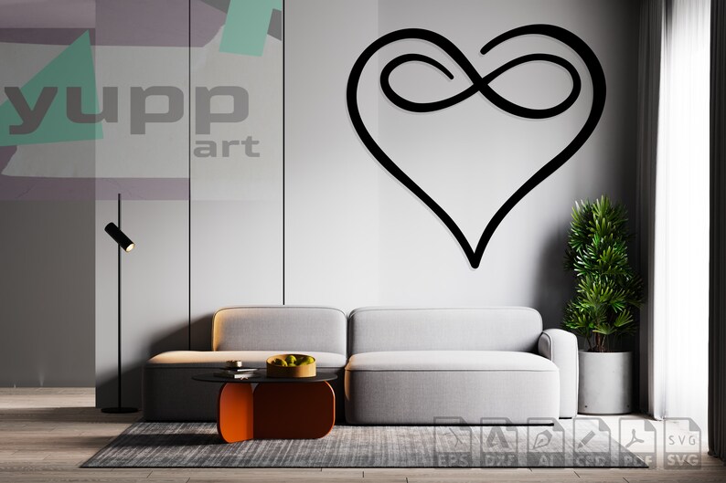 Infinit Dxf Infinity Heart Svg Files, Infinity Heart Dxf Laser Cut, Valentines Day ...