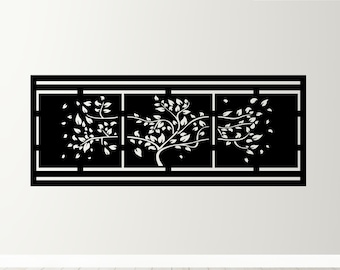 Tree of Life Panel Svg, Family Tree Clipart, Gate Screen Tree Cnc Laser Cut Files, Family Reunion Tree Silhouette Svg Partition Door Pattern