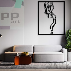 Smoked Woman Dxf Files Smoked Woman Laser Cut Smoked Woman Svg File For Cricut Smoked Woman Metal Wall Art Smoked Woman Cnc Router