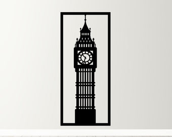 Big Ben Svg and Dxf, London Cut and Print Files, England Cnc Router, Britain Wall Art Decor, Great Bell of the Great Clock of Westminster