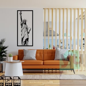 Statue of Liberty Dxf Files Statue of Liberty Laser Cut Statue of Liberty Svg File For Cricut Statue of Liberty Metal Wall Art