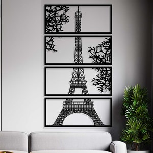 Eiffel Tower SVG file, Paris Clipart, France Cut Files, Silhouette, Ai Dxf Eps Cdr Pdf, Wall Art Files
