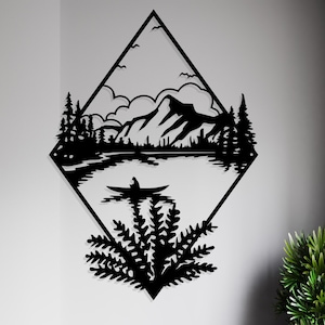 Mountain SVG, Lake Lasercut Files,  Landscape Dxf - Vector Design
