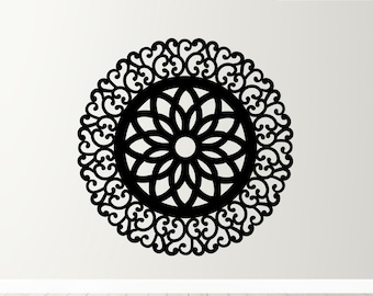 Mandala Wall Art SVG | Boho Mandala Vector | Laser Cut File | Digital Mandala Decor | Cricut, Glowforge, Silhouette Cut Files