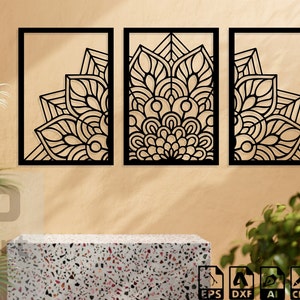 Mandala Svg bestand voor Cricut, Yoga Laser Cut Hindoe Dxf Bestanden Mandala Metal Wall Art Mandala Cnc Project Mandala Vector Cut Mandala Clipart