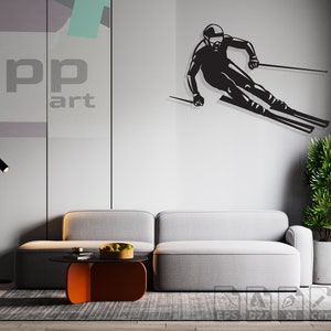 Skier Dxf Files Skier Laser Cut Skier Svg File Cricut Skier Metal Wall Art Skier Cnc Project Skier Cnc Router Skier Wall Decor Skier T-Shirt
