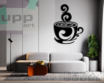 Coffee Dxf Files Coffee Laser Cut Coffee Svg File For Cricut Coffee Metal Wall Art Coffee Cnc Project Coffee Vector Cut Coffee Decal