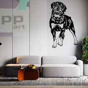 Rottweiler Dog Dxf Files Rottweiler Dog Laser Cut Rottweiler Dog Svg For Cricut Rottweiler Dog Metal Wall Art Rottweiler Dog Cnc Project