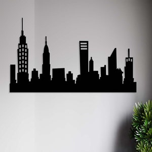 City Dxf Files City Laser Cut City Svg File Cricut City Metal Wall Art City Cnc Project City Vector Cut City Wall Decor City T-Shirt File