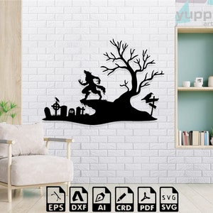 Halloween Dxf Files Halloween Laser Cut Halloween Svg File For Cricut Halloween Metal Wall Art Halloween Cnc Project Halloween Cnc Router