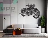 Motorcycle laser cut svg dxf pdf engraving decal silhouette template cnc cutting router digital vector instant download