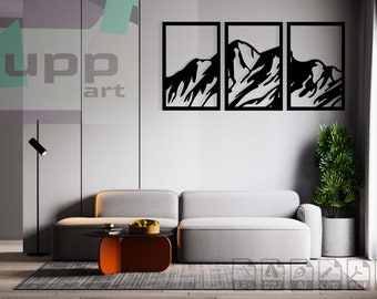 Mountain Dxf Files Mountain Laser Cut Mountain Svg Archivo para Cricut Mountain Metal Wall Art Mountain Cnc Project Mountain Cnc Router