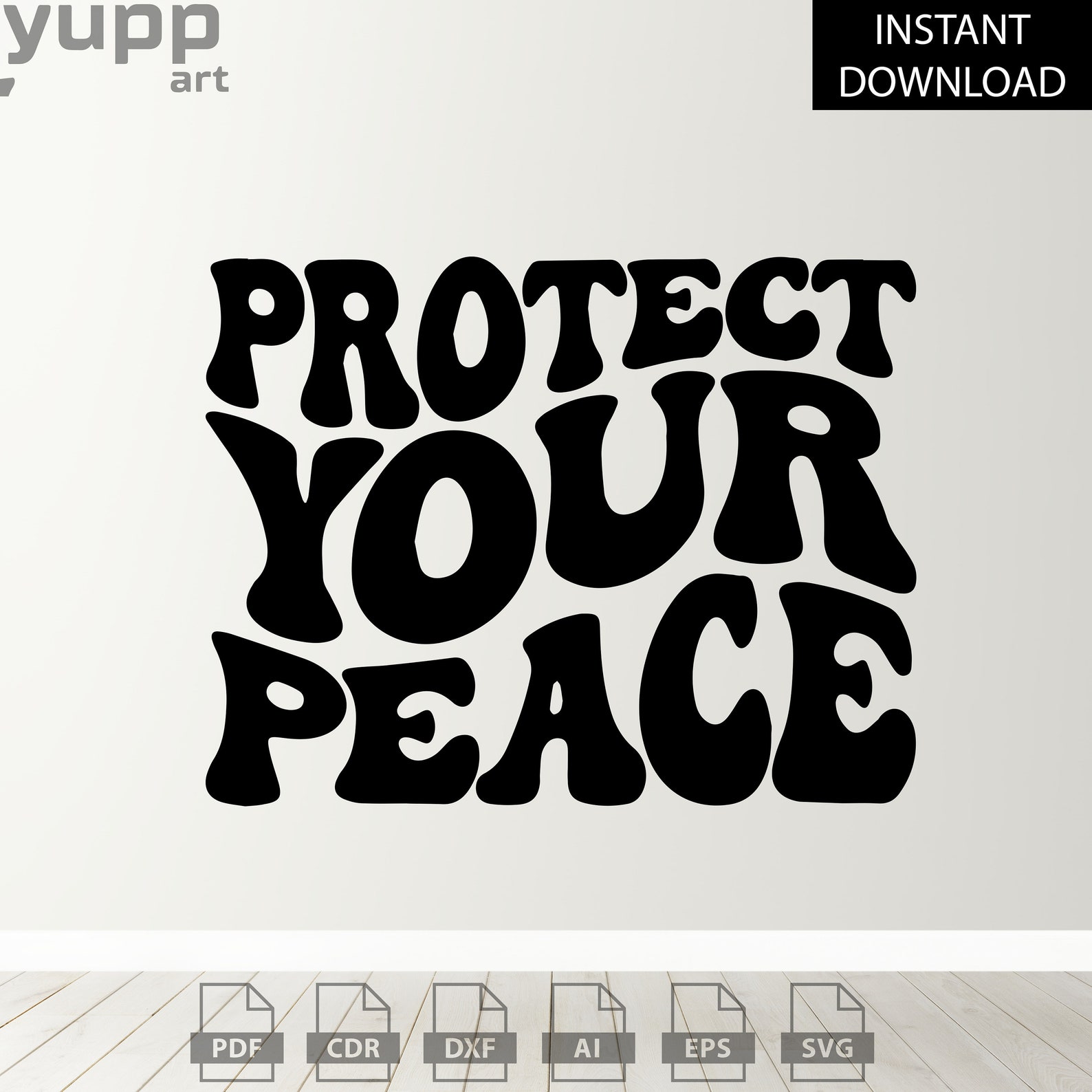 Protect Your Peace SVG, Peace, Svg, Protection, Wavy Letters Svg ...