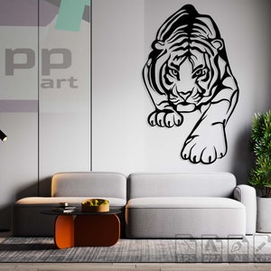 Tiger Dxf Dateien Tiger Laser cut Tiger Svg Datei für Cricut Tiger Metall Wandkunst Tiger Cnc Projekt Tiger Cnc Router