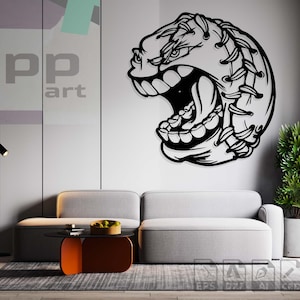 Cartoon Baseball Face cut svg dxf pdf engraving decal silhouette template cnc cutting router digital vector instant download