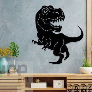 Dinosaurio Dxf Archivos Dinosaurio Corte Láser Dinosaurio Svg Archivo para Cricut Dinosaurio Metal Wall Art Dinosaurio Cnc Proyecto Dinosaurio Cnc Router