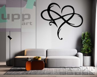 Infinity Heart Dxf Files Infinity Heart Laser Cut Infinity Heart Svg File For Cricut Infinity Heart Metal Wall Art Infinity Heart Cnc Router