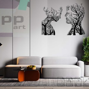 Love Tree Dxf archivos Love Tree Laser Cut Love Tree Svg archivo para Cricut Love Tree Metal Wall Art Love Tree Cnc Project Love Tree Cnc Router