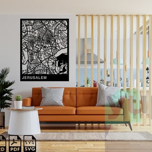 Jerusalem Svg Files, Jewish Laser Cut, Israel Dxf File, For Cricut Jerusalem Metal Wall Art Jerusalem Cnc Project Jerusalem Vector Cut