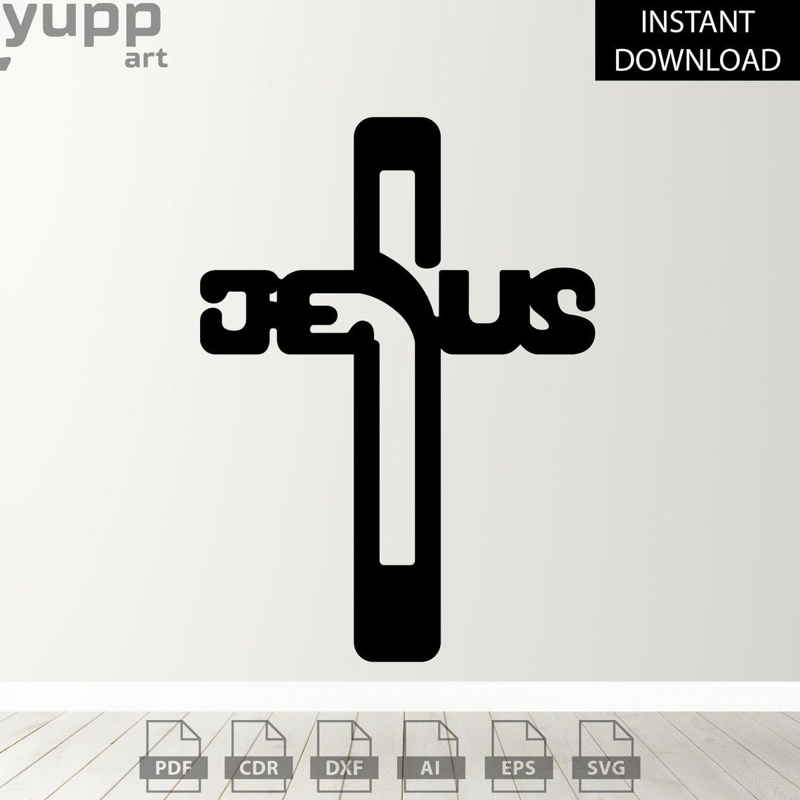 Jesus Cross Dxf Files Jesus Cross Laser Cut Jesus Cross Svg File For ...