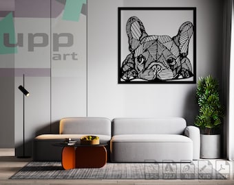 French Bulldog dog pet cut svg dxf pdf engraving decal silhouette template cnc cutting router digital vector instant download
