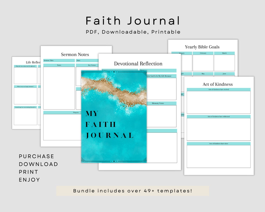 Faith Journal Bundle| Prayer Planner| Bible Planner| Bible Journal ...