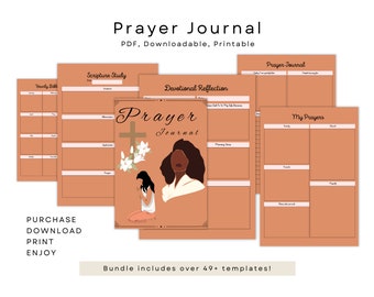 Prayer Journal Bundle| prayer planner| Bible planner| Bible journal| Christian journal| devotional planner| devotional journal