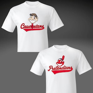 Funny indigenous humor Caucasian Pretendian baseball teams style indigenous made t-shirt native owned shops
