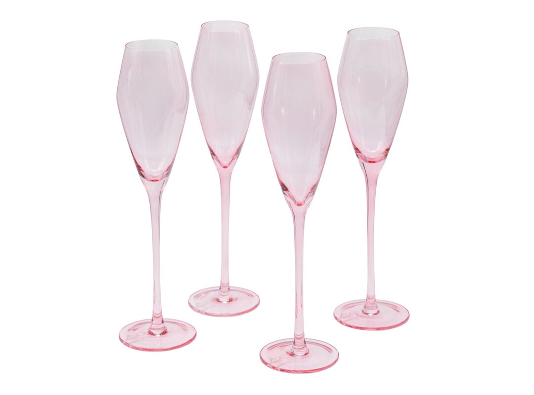 Pink Glass Pink Glassware Pink Glasses Pink Juice Glasses Etsy