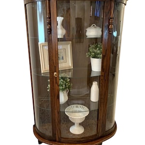 SOLD! Please do not purchase !Tiger Oak Cabinet with Etched Glass Doors