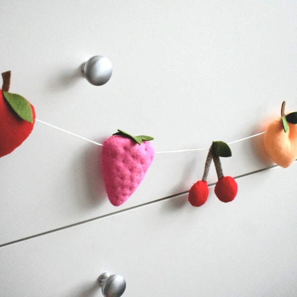 Décoration de fruits, Guirlande de fruits, Guirlande de fruits, Décoration de fruits en feutre, Fruits en feutre, Guirlande de fruits en feutre, Guirlande de fruits en feutre