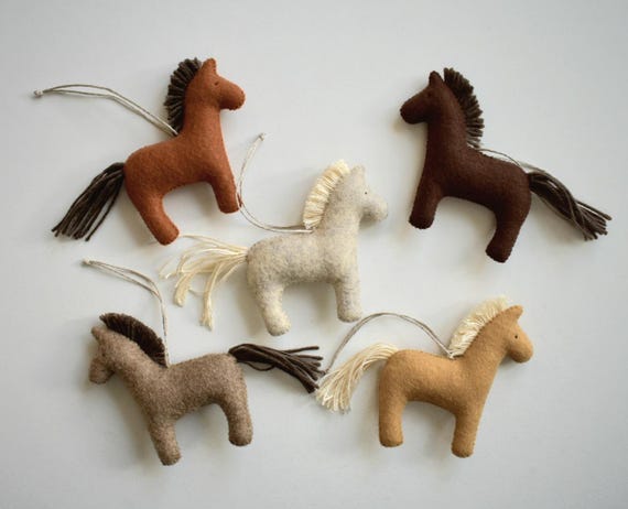 Felt Horse, Handmade Horse Ornament