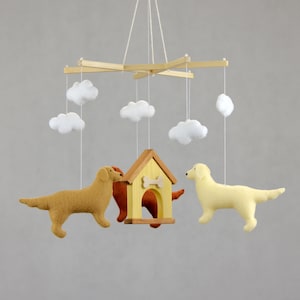 Labrador Retriever Baby Mobile, Puppy Nursery Mobile, Golden Retriever Mobile, Dog Baby Mobile, Home Pet Baby Mobile, Dog Nursery Decor