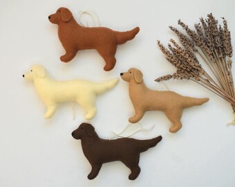 Handgefertigte Hund Ornament, Filz Golden Retriever Dekoration
