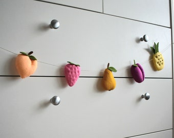 Fruit Decoration, Fruit Garland, Fruit Bunting, Felt Fruits Decor, Felt Fruits, Fruit Nursery Garland, Felt Bunting