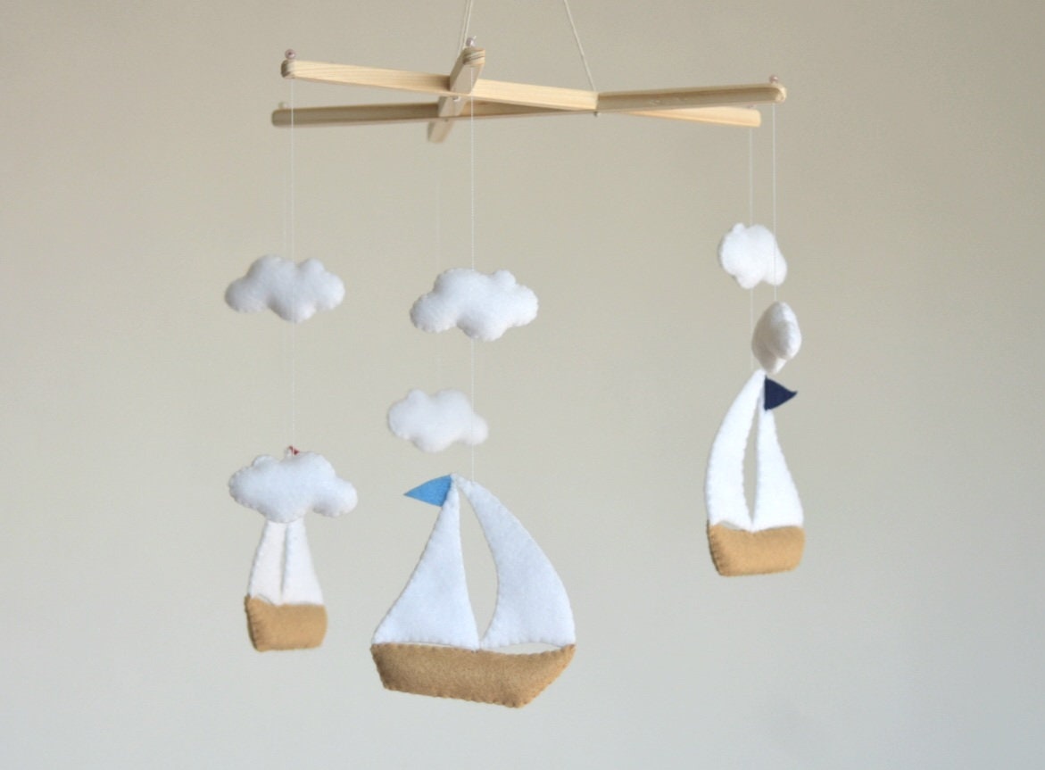 帆船モビール 帆船のモビール | iichi 日々の暮らしを心地よくするハンドメイドや