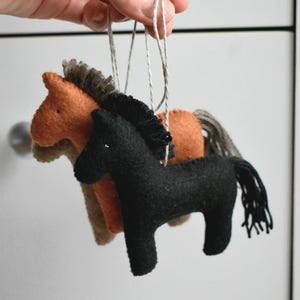 Felt Horse, Handmade Horse Ornament image 10