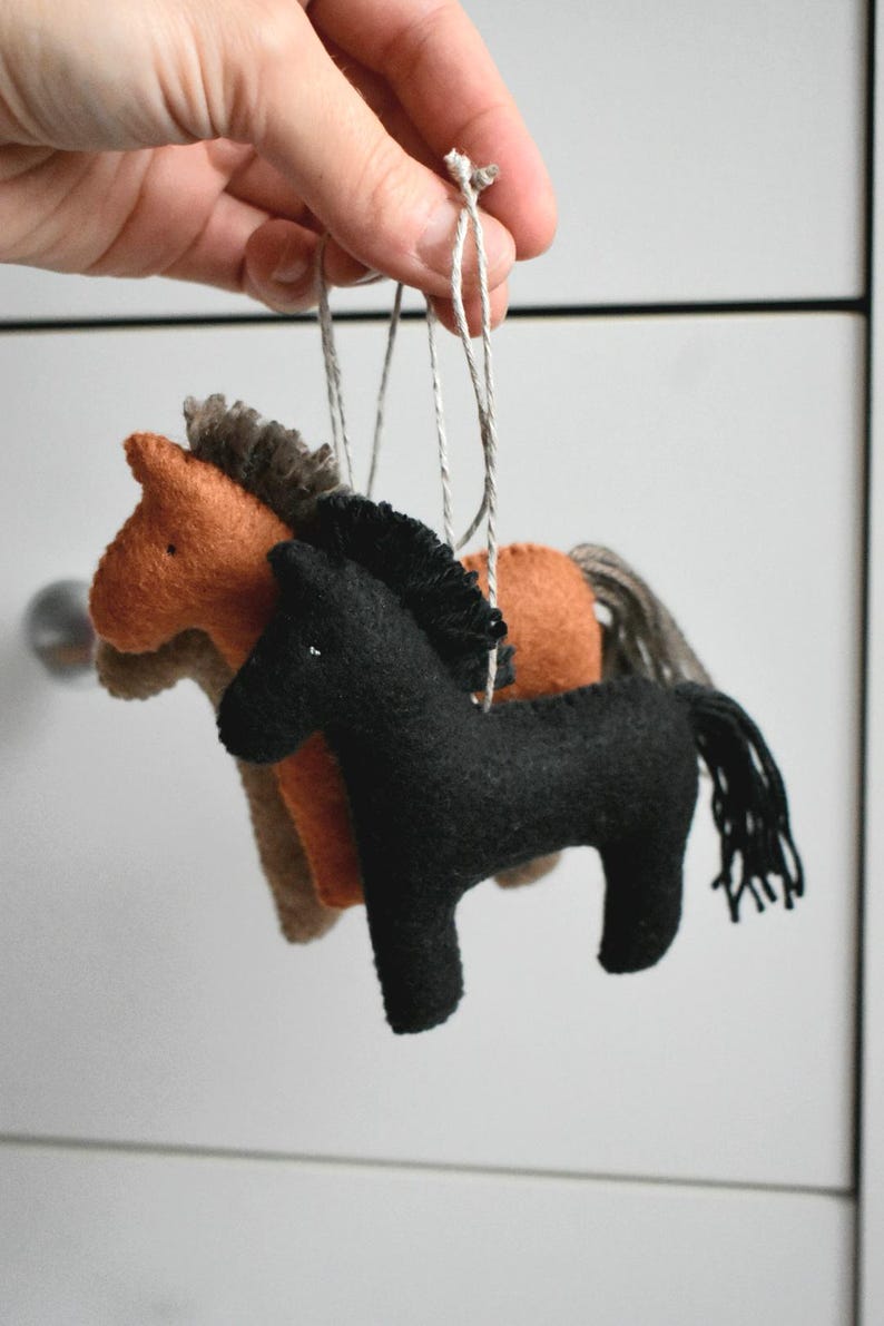 Felt Horse, Handmade Horse Ornament image 10