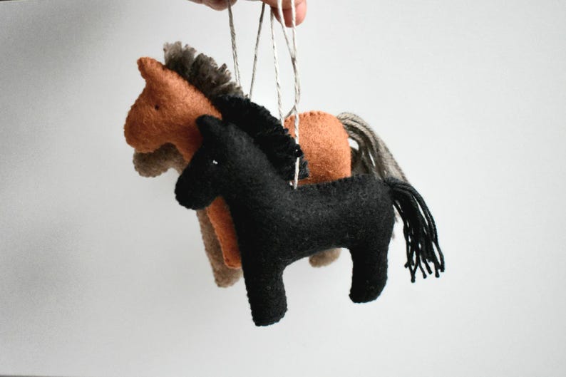 Felt Horse, Handmade Horse Ornament image 9