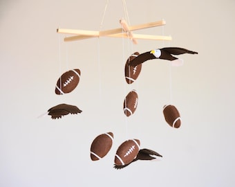 Móvil para cuna Eagle Baby Mobile, móvil para cuna de fútbol americano