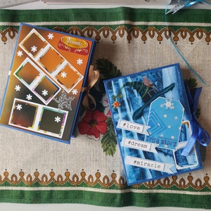 Junk journal folio photo album Mini scrapbook photo album Small photo family album great grandma gift Dream journal teenage girl gift