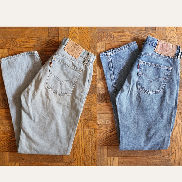 Vintage levis  501 jeans W29/30 L30 501 615 levi jeans vintage denim Light and blue jeans 90s levis mom jeans levi's 501 Made in USA