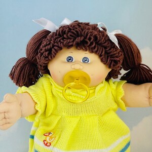 Cabbage Patch Kids Vintage 1985 Brown Hair Girl Chupete Collector