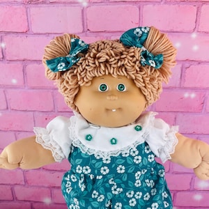 Cabbage patch doll, vintage 1985 OK, beige hair girl first tooth cabbage patch, kids gift for little girls 1980s retro toys gift for mom
