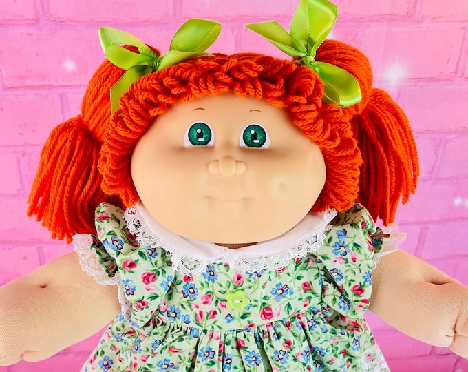 Cabbage Patch Kids Vintage 1985 Red Hair Collector Doll  Redhead Green Eyes CPK Dolls Gift Little Girls Unique Sweet cabbage Patch doll