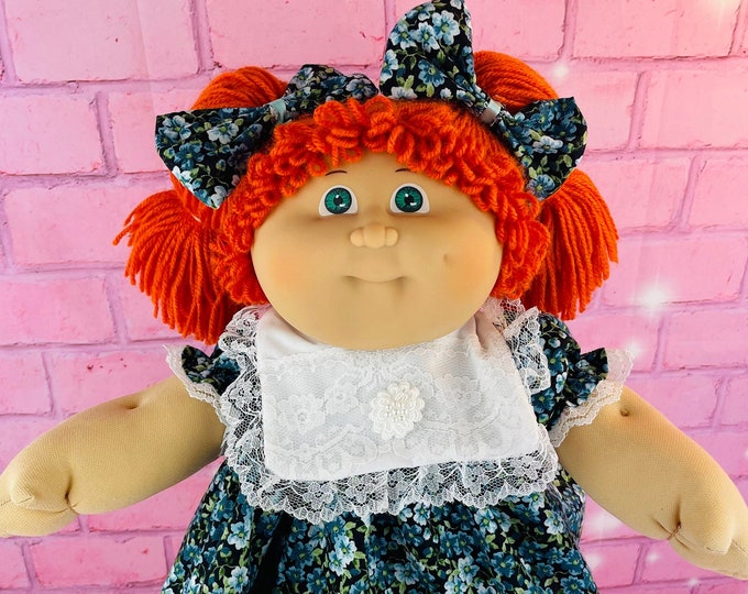 Jesmar cabbage patch kid vintage collector doll red hair blue eyes rare HTF dolls gifts for girl made in Spain dress RARE Cabbage Patch doll
