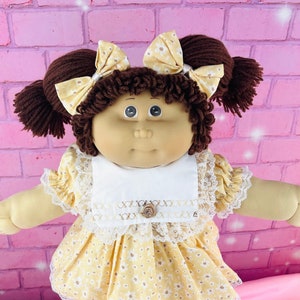 Jesmar cabbage patch kids brown hair eyes dress vintage condition 1984 collector dolls gift for girls cpk dolls Spain HTF Cabbage Patch Doll