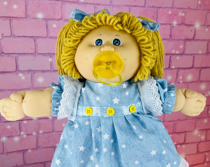 Cabbage Patch Kids Vintage 1983 Butter Scotch Blonde Hair Girl Collector Doll Pacifier KT Factory Gift for Girls Little Girls 1980's Toys