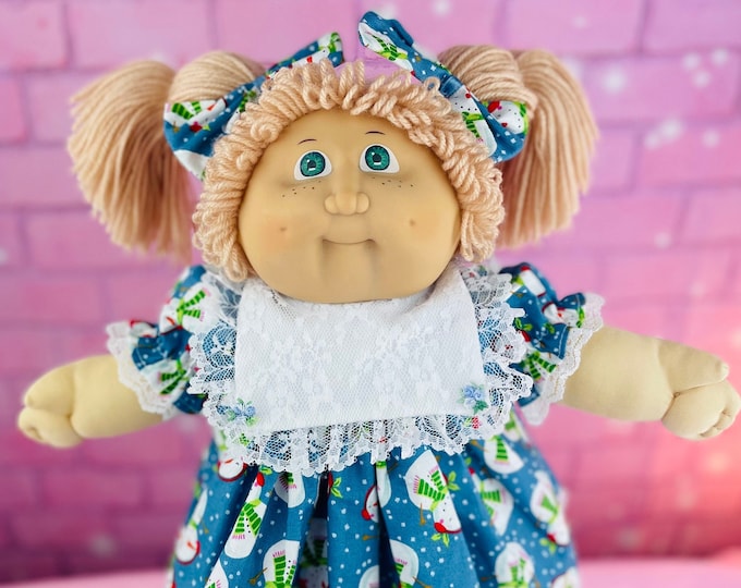 Jesmar cabbage patch kid vintage collector doll 1984 freckles beige hair green eyes Cabbage Patch dolls girls gift