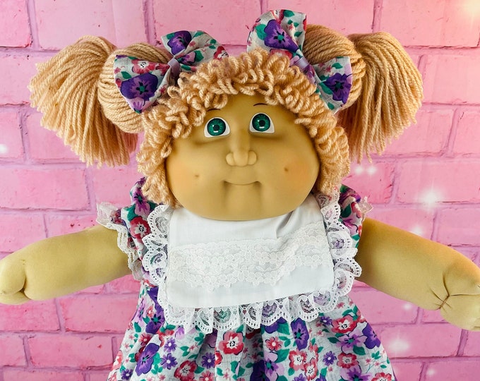 Jesmar Cabbage Patch Kid FIRST EDITION 1984 Vintage HTF Green eyes Collector Dolls Beige hair  rare collector doll gift for girls toy doll